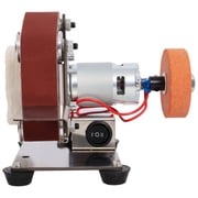 CQSXDA Mini Electric Belt Sander Knife Sharpener 96W Adjustable Speed Polishing Tool & Grinding Machine