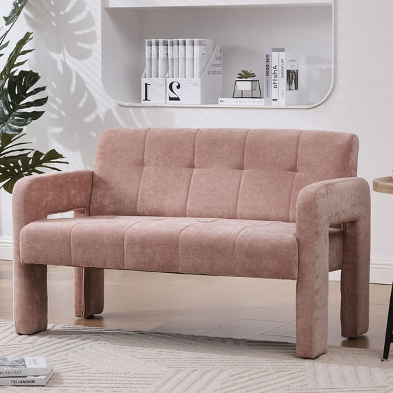 CQSXDA Modern Nordic Double Armchair Sofa with Compact Design for Cozy Living Room or Bedroom, Pink