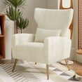 thumbnail image 1 of CQSXDA Modern Velvet Accent Chair, Mid Century High Back Armchair for Living Room, Reading Chair, 1 of 6