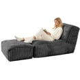 thumbnail image 1 of CQSXDA Modular Floor Chaise Lounge in Versatile Design - Convertible Sofa Bed for Multi-Scene, DARK GREY, 1 of 7