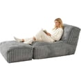 thumbnail image 1 of CQSXDA Modular Floor Chaise Lounge in Versatile Design - Convertible Sofa Bed for Multi-Scene, LIGHT GREY, 1 of 7