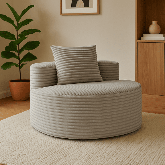 CQSXDA Moon Bay Sofa in Grey with Modern Design for Space Saving Comfort Ideal for Living Room Furniture,Smoke Grey