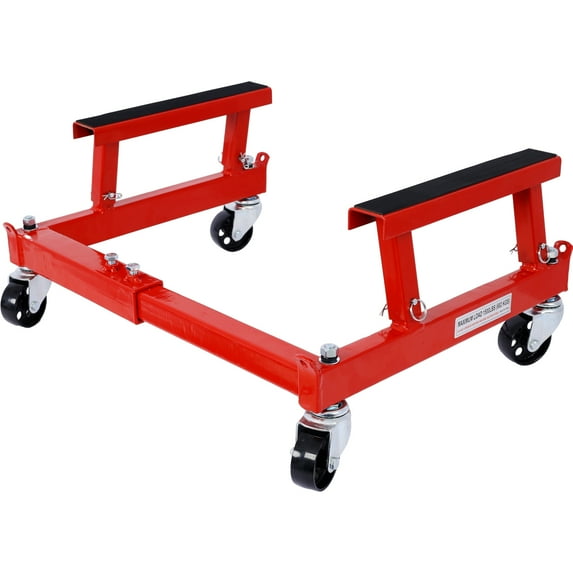 CQSXDA Motorcycle Dolly, ATV Motorcycle Four Wheeler Cycle Engine Cradle Dolly 1500lbs,Heavy Duty Racks for Motorcycle Maintenance, Engine Stand, Red