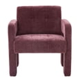 thumbnail image 1 of CQSXDA Nordic Style Single Armchair In Eco-Friendly Fabric With Padded Seat For Living Room And Office Use, WINE RED, 1 of 18