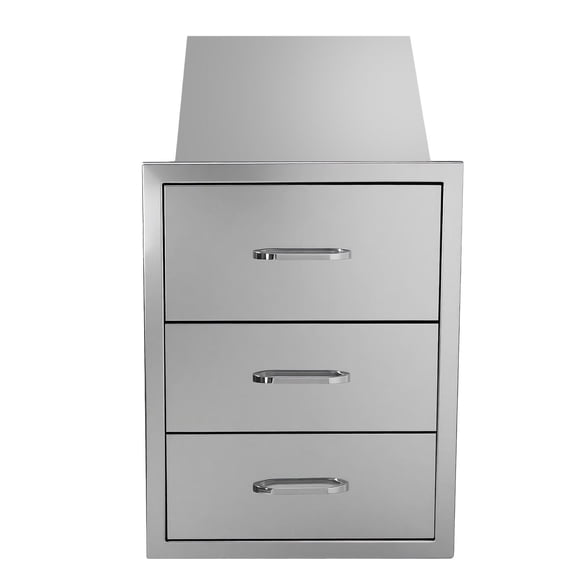 CQSXDA Outdoor Kitchen Drawers Stainless Steel Triple Drawer Set 18Wx23Hx23D BBQ Storage Solution for Entertaining