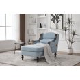 thumbnail image 1 of CQSXDA Oversized Chaise Lounge Indoor Fabric Single Sofa Bed Wide Seat Upholstered Lazy Sleeper Chair Set，Light Blue, 1 of 14