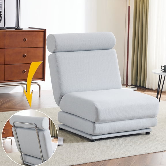 CQSXDA Portable Foldable Sofa Bed with Pillow Breathable Linen Use as Chair or Single Bed High-Density Foam Fashionable Colours