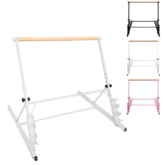 CQSXDA Solid Wood Ballet Barre Featuring Adjustable Height From 31.5 To 39.5 Inches For Studio And Home Use, White