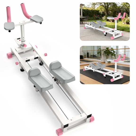 CQSXDA Spine Twist and Stretch Trainer in Compact Size - Core Strengthening Equipment Ideal for Daily Home Gym Use, Pink