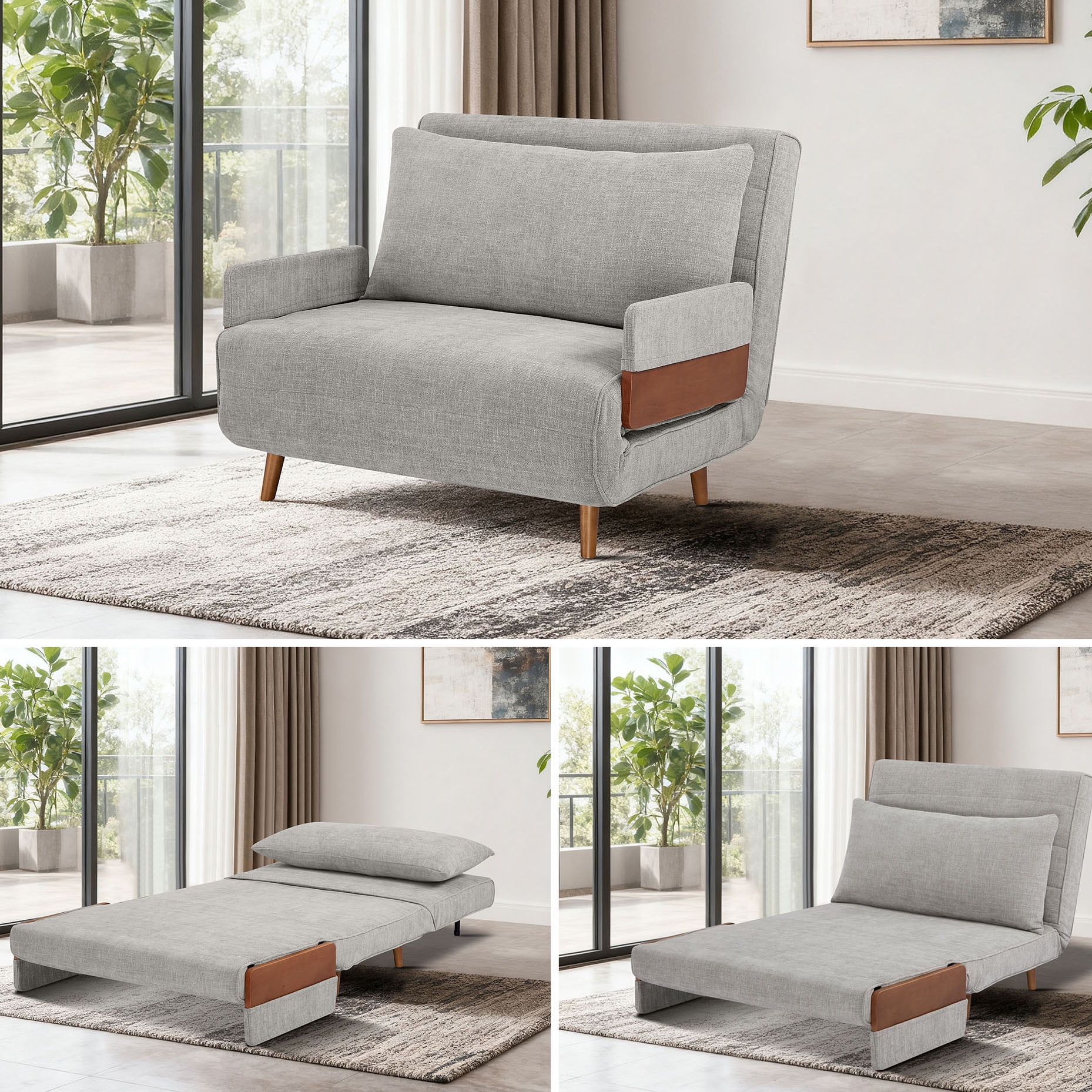 CQSXDA Sven 3-in-1 Convertible Sofa Bed Chair - Sleeper, Lounge ...