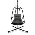 thumbnail image 1 of CQSXDA Swing Egg Chair With Stand In Modern Wicker Rattan Design For Indoor Outdoor Use With Cushion And Pillow, 1 of 12
