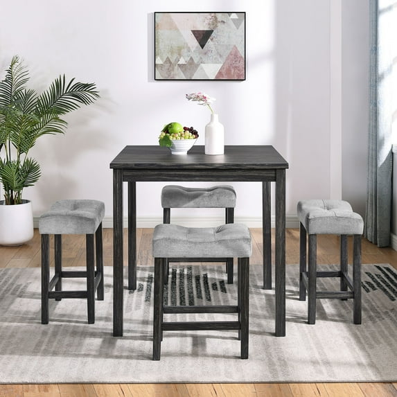 CQSXDA Versatile 5 Piece Dining Table and Chairs Set Ideal for Living Room and Game Room with a Contemporary Touch