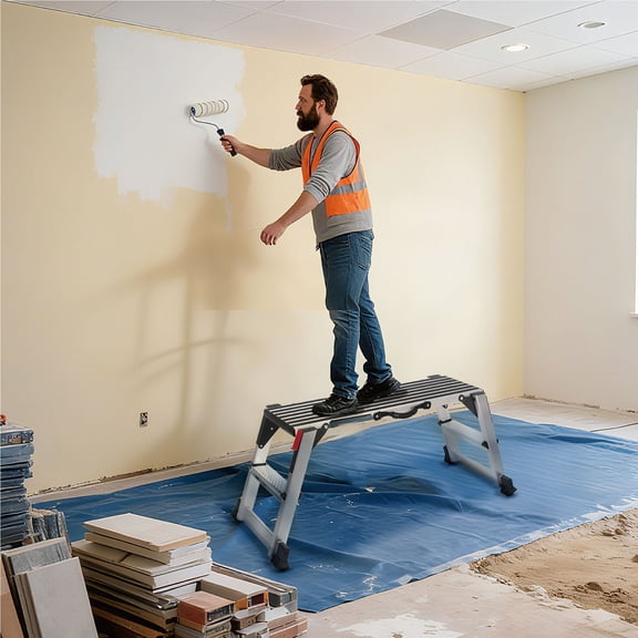 CQSXDA Versatile Folding Work Bench with 660 Lbs Load Capacity and Non-Slip Feet for Cleaning, Painting, and Home Projects