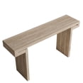 thumbnail image 1 of CQSXDA Wood Finish Console Table 60 Inches Long Rustic Farmhouse Style Entryway Sofa Table for Living Spaces, Natural Wood, 1 of 7