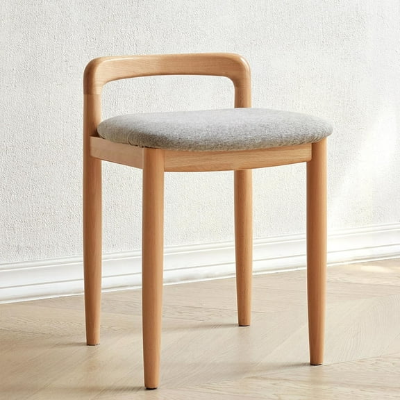 CQSXDA Wood Stool - 100% Natural Beech Wood with Soft Cushions Make-up Stool - Bed Bench for Bedroom, Dining Room