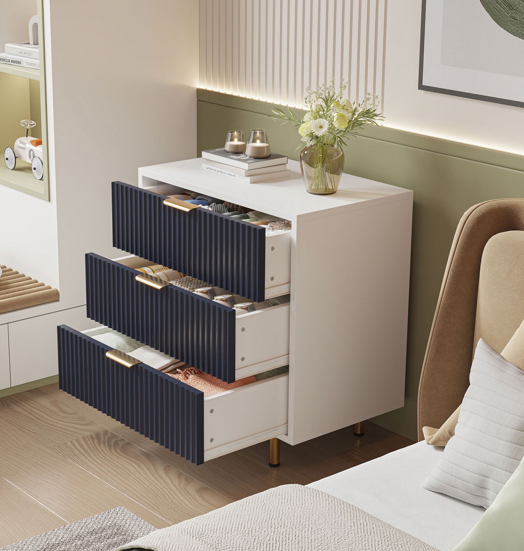 navy blue and white dresser Sloane Navy Blue Dresser