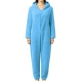 thumbnail image 1 of CQXIDFH Halloween Adult Onesies for Women Fuzzy Ear Hooded Plush Jumpsuit Zip Up Warm Long Sleeve Pajamas with Pockets for Cozy Lounging Soft Comfortable Pajamas for Sleeping, 1 of 5
