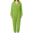 thumbnail image 1 of CQXIDFH Halloween Onesie Pajamas Bodysuit Fuzzy Ear Hooded Plush Jumpsuit Zip Up Warm Long Sleeve Pajamas with Pockets for Cozy Lounging Home Lounge Sleepwear, 1 of 5