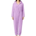 thumbnail image 1 of CQXIDFH Halloween Womens Onesie Pajamas Jumpsuit Fuzzy Ear Hooded Plush Jumpsuit Zip Up Warm Long Sleeve Pajamas with Pockets for Cozy Lounging Soft Comfortable Pajamas for Sleeping, 1 of 5