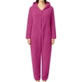 thumbnail image 1 of CQXIDFH Halloween Womens Onesie Sleepwear Fuzzy Ear Hooded Plush Jumpsuit Zip Up Warm Long Sleeve Pajamas with Pockets for Cozy Lounging Soft Comfortable Pajamas for Sleeping, 1 of 5