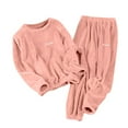 thumbnail image 1 of CQXIDFH Pajamas Set for Women Plus Size Thickened Coral Velvet Pajama Set Warm Winter Loungewear Large Casual Home Wear Pjs Lounge Set, 1 of 5