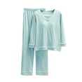 thumbnail image 1 of CQXIDFH Pajamas Set for Women Plus Size V-Neck Pajama Set with Built-in Support Long Sleeve Loose Casual Home Wear Soft PJ Loungewear Sleepwear, 1 of 6