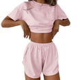 thumbnail image 1 of CQXIDFH Pajamas Set for Women Side Split Shorts and Top Set 2 Piece Cute Comfy Summer Loungewear Soft PJ Loungewear Sleepwear, 1 of 6