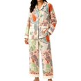 thumbnail image 1 of CQXIDFH Pajamas for Women Patterned Long Sleeve Pajama Set Button Down with Pockets Comfy Fall Sleepwear Soft Comfy Pj Sets, 1 of 4