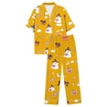 thumbnail image 1 of CQXIDFH Pajamas for Women Set Plus Size Halloween Pumpkin Print Short Sleeve Top with Long Pants Set Fall Sleepwear Soft Comfy Pj Sets, 1 of 5