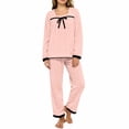 thumbnail image 1 of CQXIDFH Pajamas for Women Set Thickened Coral Fleece Flannel Pajama Set Cozy Winter Loungewear with Aesthetic Style Lounge Sets Sleepwear, 1 of 4