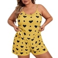 thumbnail image 1 of CQXIDFH Pj Sets for Woman Plus Size Sleeveless Tank and Shorts Pajama Set 2 Piece Soft Nightwear Casual Lounge Home Wear, 1 of 9