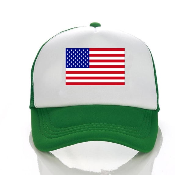 CQXIDFH Unisex USA Flag Mesh Splice Baseball Cap, Adjustable Strapback Trucker Hat, Classic Golf Dad Hat, Athletic Fitted Cap, Women Outdoor Sun Visor Hat, Breathable Casual Sun Peak (J, One Size)