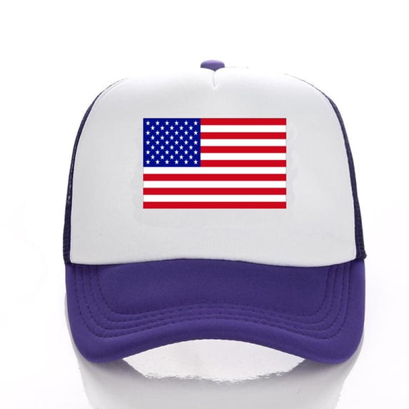 CQXIDFH Unisex USA Flag Mesh Splice Baseball Cap, Adjustable Strapback Trucker Hat, Classic Golf Dad Hat, Athletic Fitted Cap, Women Outdoor Sun Visor Hat, Breathable Casual Sun Peak (G, One Size)