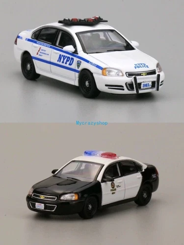 CR 1:64 596 IMPALA NYPD LAPD Police Sedan Model Diecast Metal Car ...