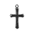 thumbnail image 1 of CR-456 Black Rhodium Overlay Cross Charm, 1 of 1