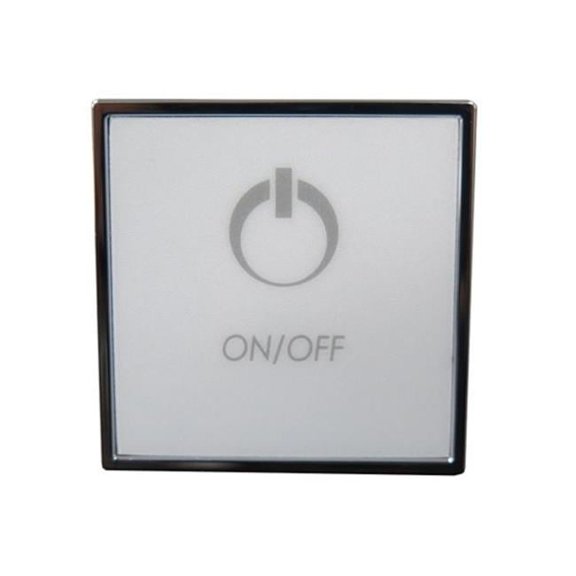CR Air Systems CG-TMS1-KS1-UT-V2-CP On & Off TMS Square Spa Side Control For, Chrome - 1-Button