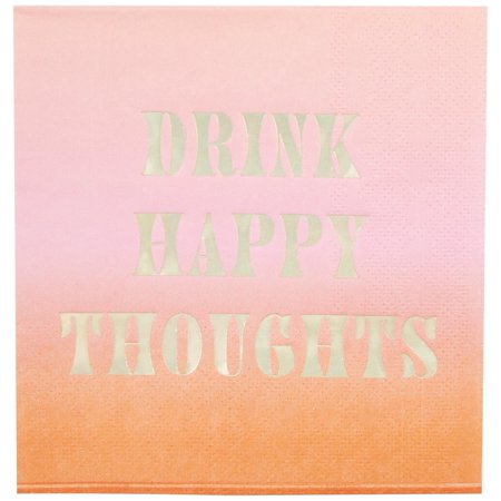 Lang Companies, Drink Happy thoughts Beverage Napkins