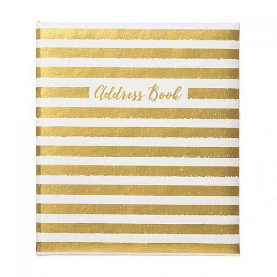 CR Gibson Refillable Address Book “Gold Stripe”