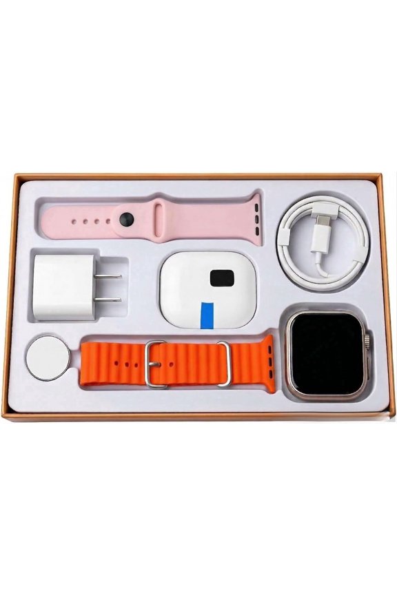 CR Smart Watch for Women Men Fitness Smartwatch with HD Touch Screen, Waterproof Sports Watch with Heart Rate Monitor, Bluetooth Call Smart Watches for Android, Orange