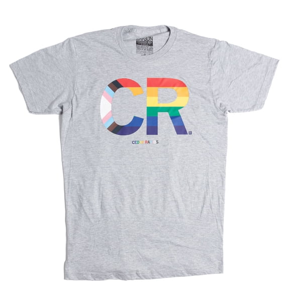 CR Stacked Text Progress Pride Flag Graphic Tee TShirt Gift - Walmart.com