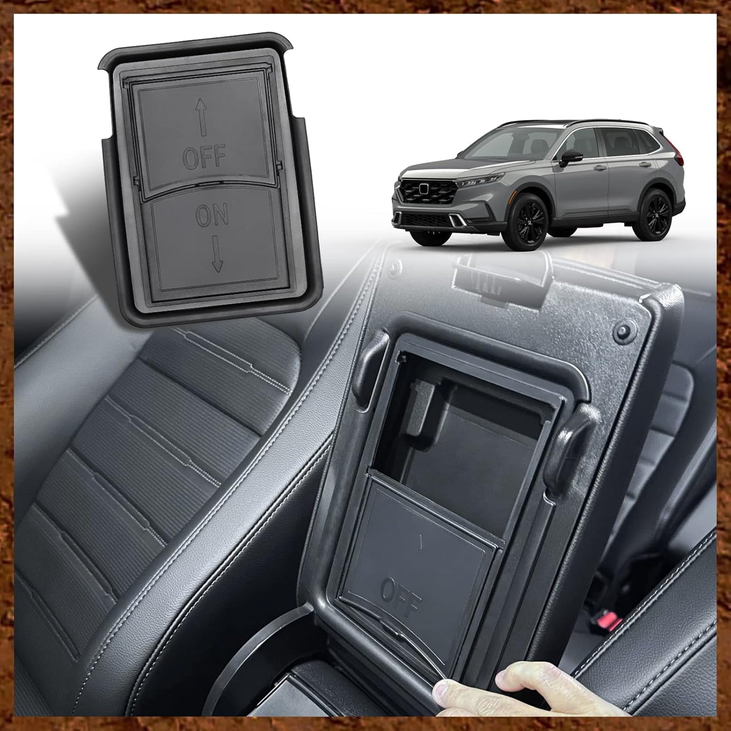 Center Console Organizer Tray For Honda CR-V 2023 2024 2025 - Armrest Storage Box With Dividers & Non-Slip Mat