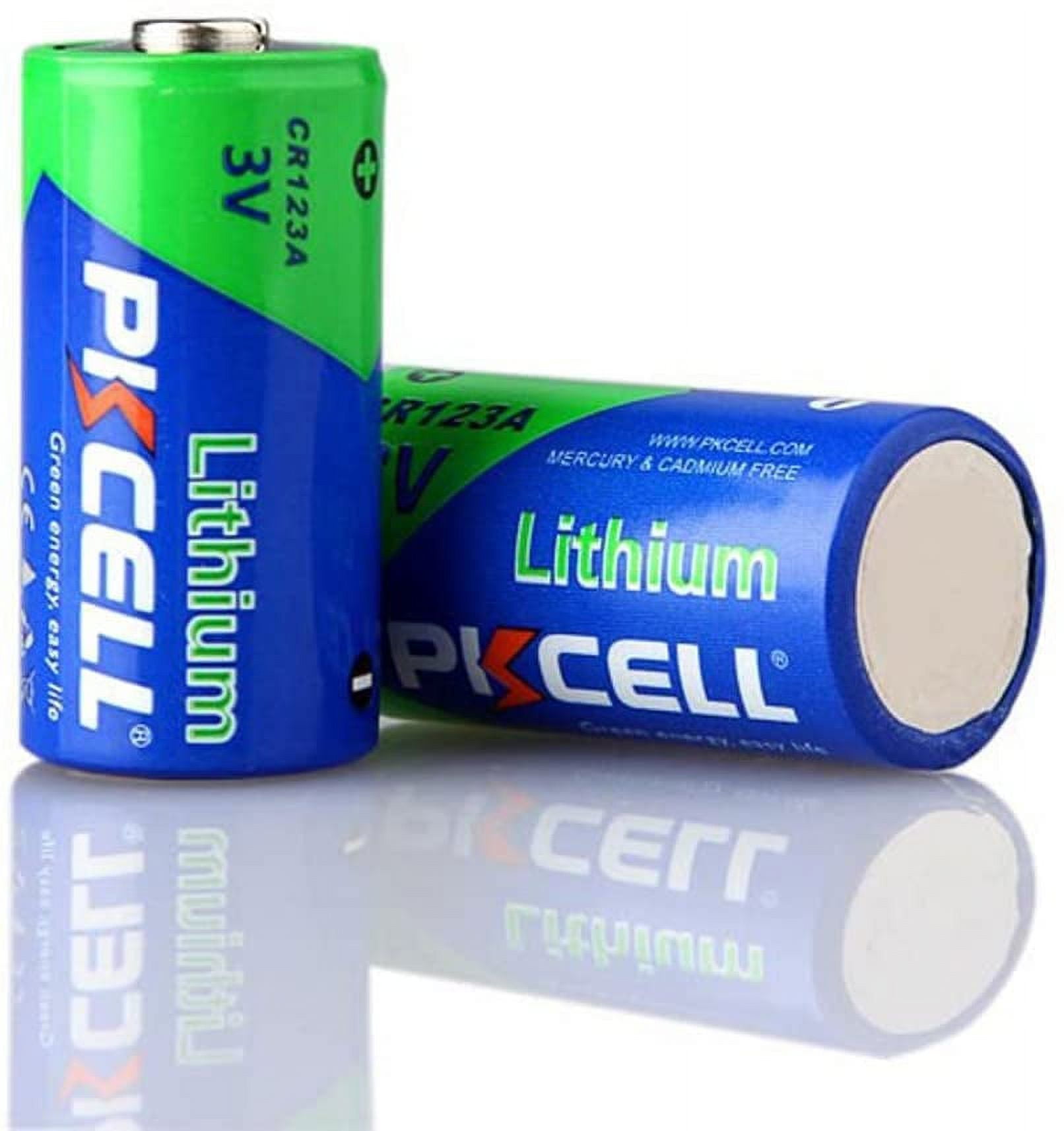 Pile CR123A Lithium Batterie 3V 1500mAh Non Rechargeable pour  Caméras,Appareil Photo,Détecteur Alarme,Lot de 2,PKCELL : :  High-Tech