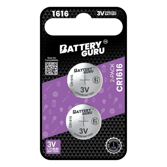 CR1616 3V Car Key Battery (Pack of 2)