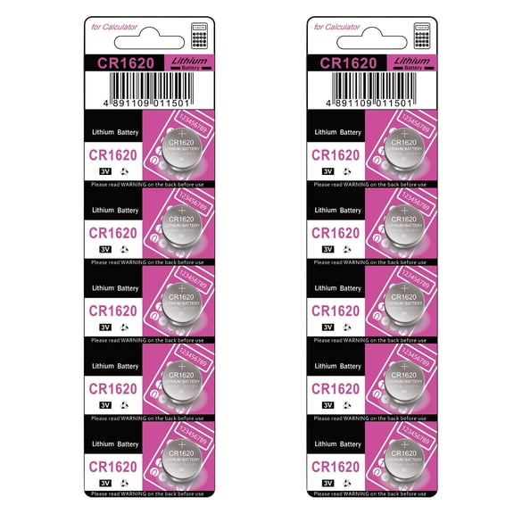 CR1620 3V Batteries 10/5-Count Pack Travel Design Leak Resistant Technology for Small Electronics Gadgets