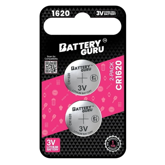 CR1620 3V Car Key Battery (Pack of 2)