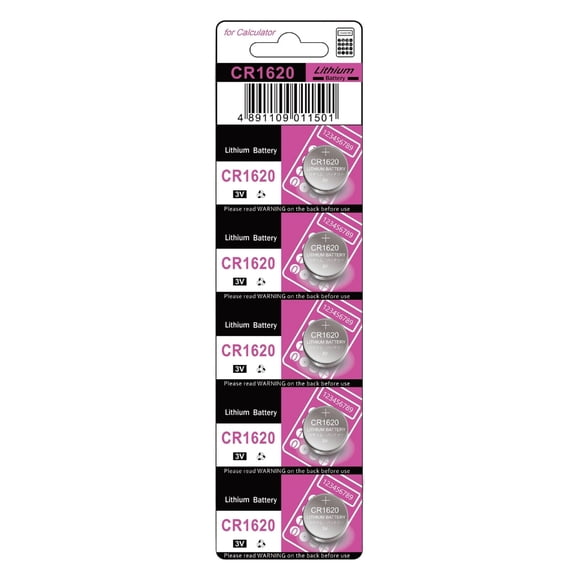 CR1620 Lithium Button Battery, 10/5 Piece Travel Size 3V Output for Watches Calculators Digital Devices