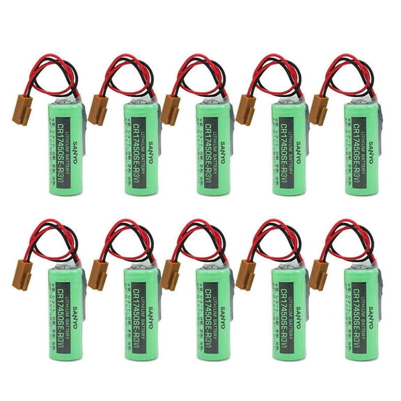 CR17450SE-R 3V Battery 2500mah 10-Pack Long Lasting Batteries for PLC with Plug US Stock