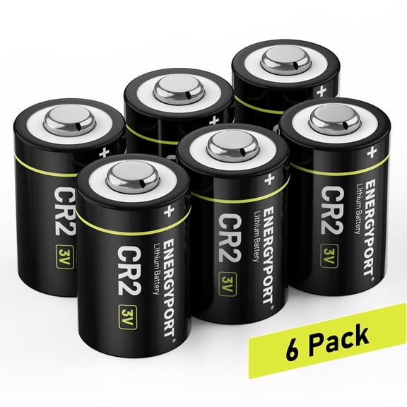 CR2 3V Lithium Battery, 6 Pack High Capacity CR15h270 CR 2 C2 3 Volt Batteries Cell, Long Lasting Power