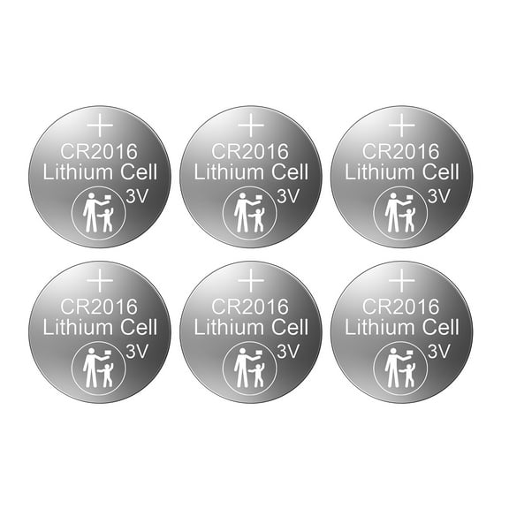 CR2016 Batteries Safe and Efficient Power Coin Cell 6PCS for Various Electronics Devices