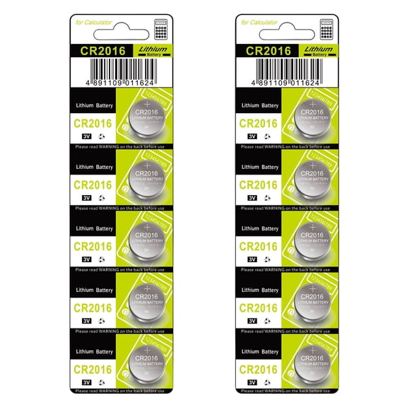 CR2016 Lithium Coin 10/5 Piece Travel Size 3V Output Cell for Watches Calculators Digital Devices
